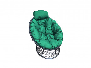 Кресло Папасан мини с ротангом зелёная подушка в Александровске - aleksandrovsk.magazinmebel.ru | фото