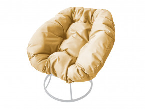Кресло Пончик без ротанга бежевая подушка в Александровске - aleksandrovsk.magazinmebel.ru | фото