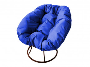 Кресло Пончик без ротанга синяя подушка в Александровске - aleksandrovsk.magazinmebel.ru | фото