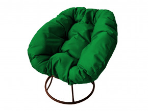 Кресло Пончик без ротанга зелёная подушка в Александровске - aleksandrovsk.magazinmebel.ru | фото
