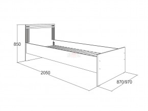 Кровать одинарная Ольга 18 900 в Александровске - aleksandrovsk.magazinmebel.ru | фото - изображение 2