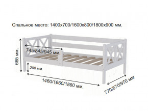 Кровать софа Аист-3 Классика белый 1400х700 мм в Александровске - aleksandrovsk.magazinmebel.ru | фото - изображение 2